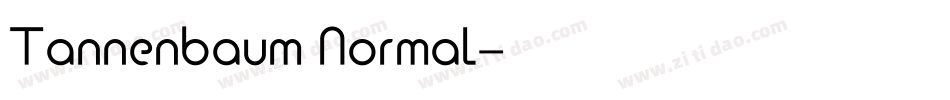 Tannenbaum Normal字体转换